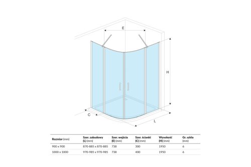 Душевая кабина Excellent Mazo KAEX.3001.1010.1010.LP