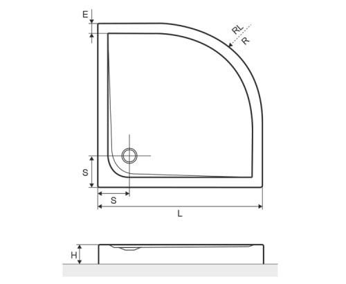 Поддон Excellent Sense Compact 80 BREX.SEN08WHC