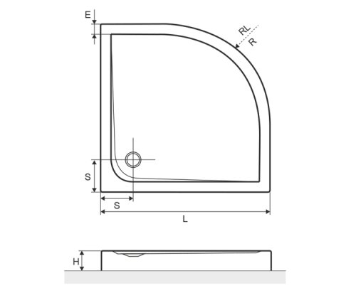 Поддон Excellent Sense Compact 100 BREX.SEN10WHC