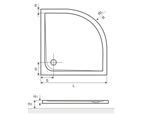 Поддон Excellent Sense 100 BREX.SEN10WHN