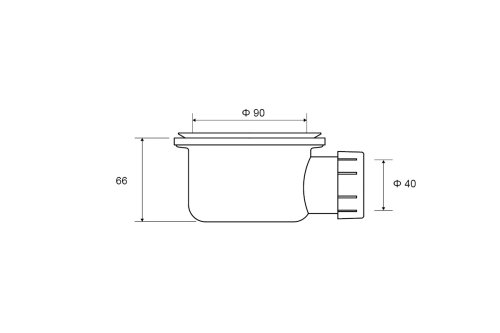 Сифон без крышки для поддонов Excellent Zero INEX.1616.90