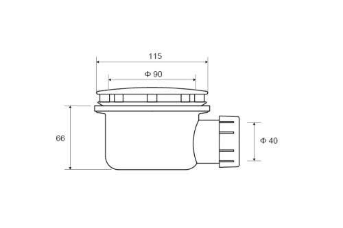 Сифон с крышкой для поддонов Excellent Zero INEX.1716.90