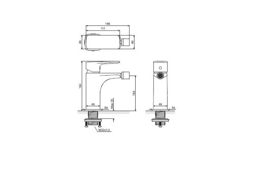 Змішувач Excellent Keria Black AREX.2003BL
