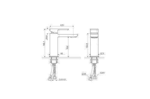 Змішувач для умивальника Excellent Pride AREX.4001CR