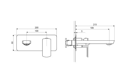 Смеситель скрытого монтажа Excellent Pride AREX.4015CR