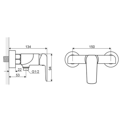 Змішувач для душу Excellent Clever ARAC.4108CR