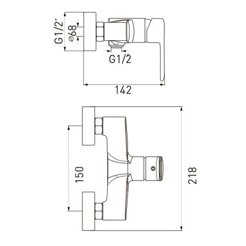 Набір змішувачів для душу Volle Fiesta 15151100 + 15153100 + 15146100