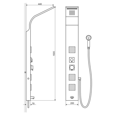 Душова панель Excellent More ARAC.ML9304E