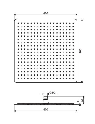 Верхний душ Excellent Slim AREX.3042CR