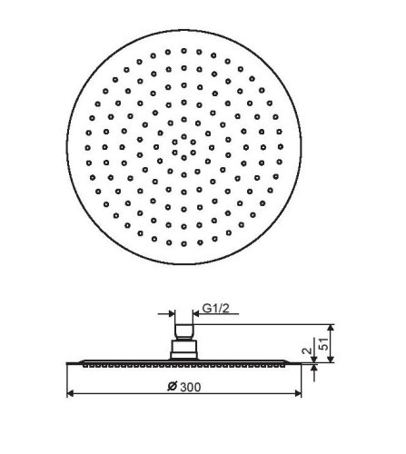 Верхний душ Excellent Slim AREX.3030CR