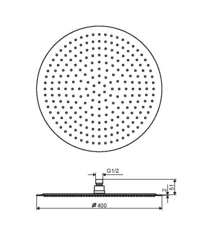 Верхний душ Excellent Slim AREX.3040CR