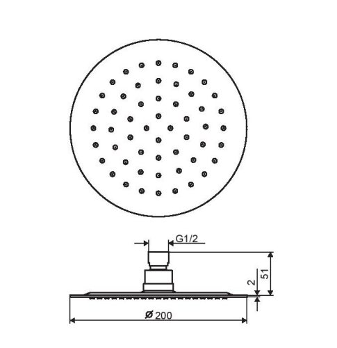 Верхний душ Excellent Regular ARAC.3020CR
