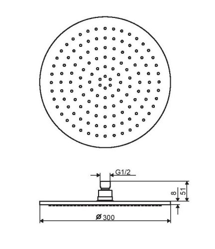 Верхний душ Excellent Regular ARAC.3030CR