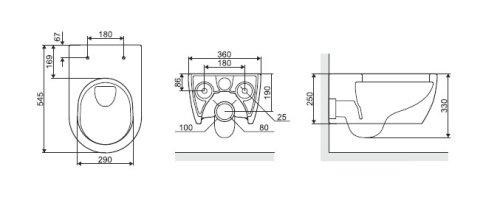 Подвесной унитаз Excellent Doto CEAX.1509.545.WH