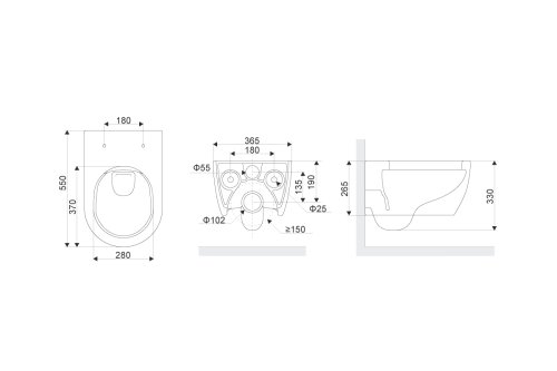 Подвесной унитаз Excellent Doto Pure-Rim CEAX.1404.545.WH