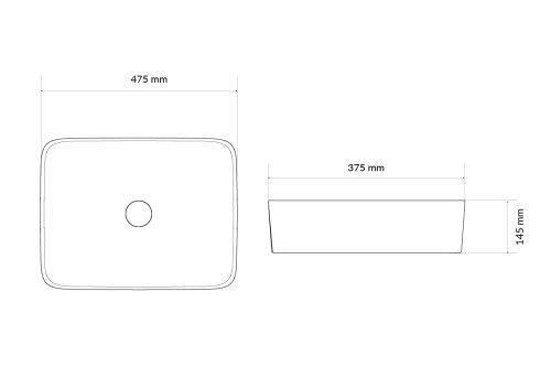 Умывальник Excellent Forka CEAC.3401.475.WH