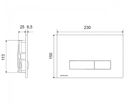 Кнопка змиву Excellent Aurro White INEX.AU230.150.WH