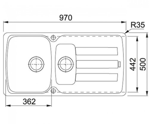 Мойка Franke Antea AZG 651 оникс 114.0499.203