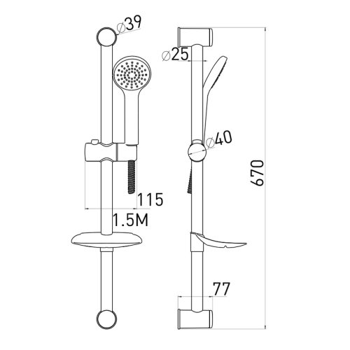 Набір змішувачів для ванни Volle Fiesta 15151100 + 15152100 + 15146100