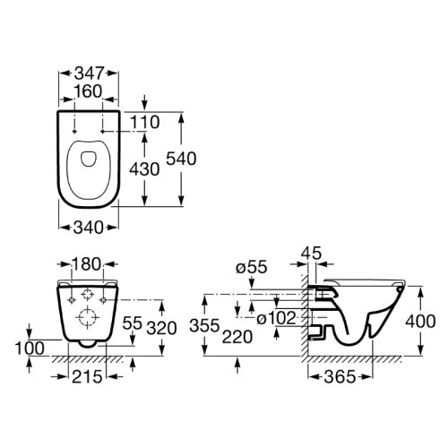 Набор инсталляция GROHE Rapid SL с подвесным унитазом ROCA GAP Rimless A34H47C000+39501000