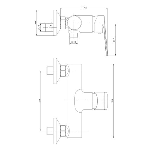 Набір змішувачів для душу Imprese Lesna