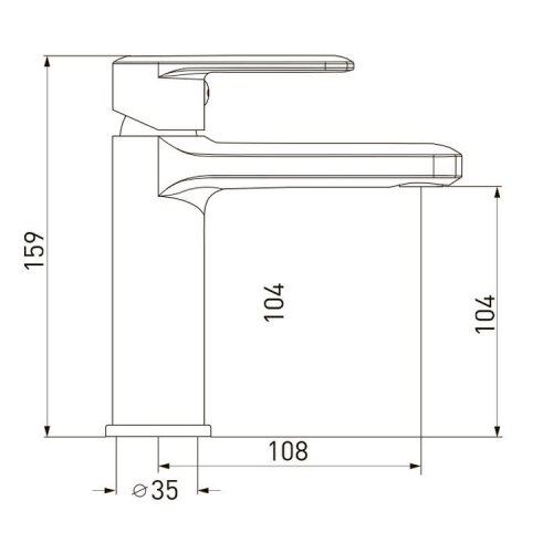 Умывальник прямоугольный со смесителем Volle FIESTA 13-01-11+15151100