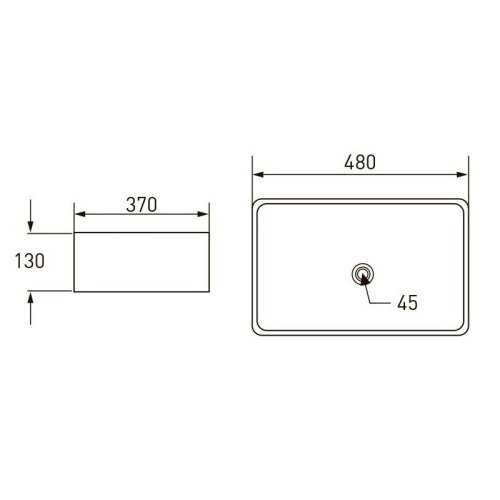 Умивальник накладний Volle 13-01-01 зі змішувачем NEMO