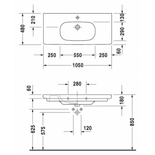 Умывальник Duravit D-Code 3421000002