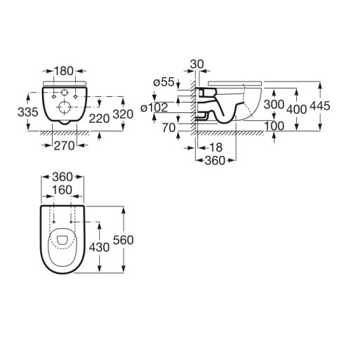 Набор инсталляция GROHE Rapid SL с подвесным унитазом ROCA MERIDIAN A34H240000+39501000