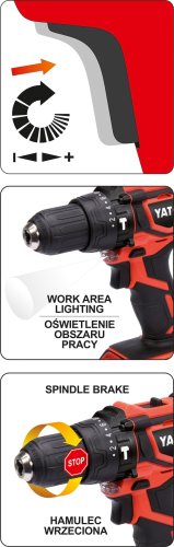 Дрель-шуруповерт аккумуляторная YATO YT-82781
