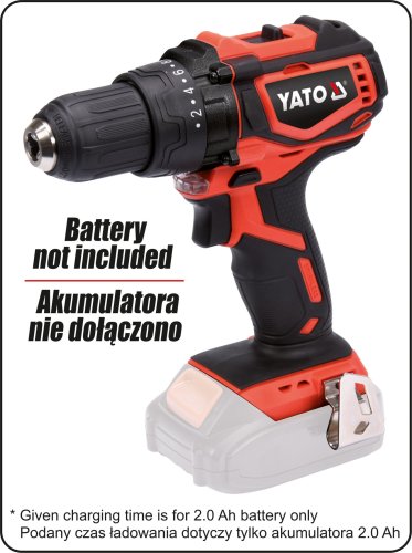 Дриль-шурупокрут акумуляторний YATO YT-82795
