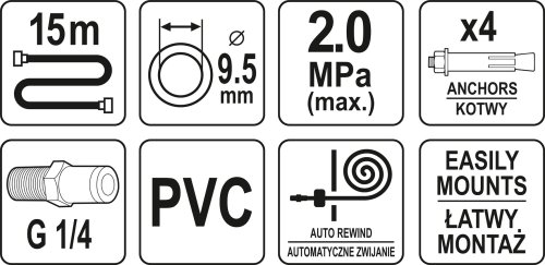 Шланг пневматичний YATO YT-24245