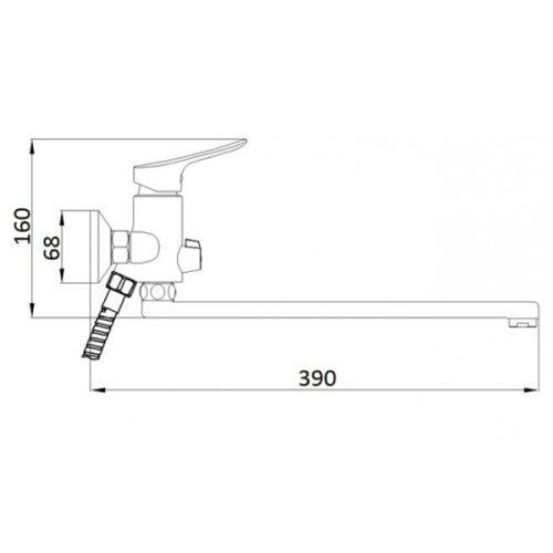 Смеситель для ванной Q-tap Loft CRM 005 New