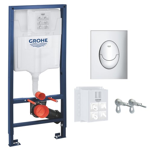 Набор инсталляция GROHE Rapid SL с подвесным унитазом ROCA GAP ROUND Rimless A34H0N8000+39503000