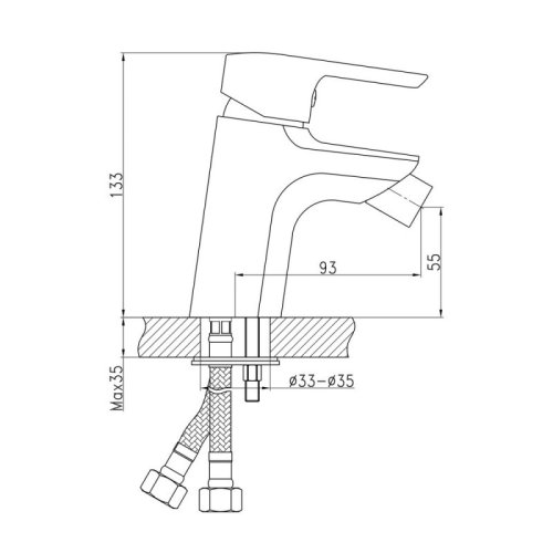Смеситель Q-tap Tenso CRM 001A (QTTENCRM001A)