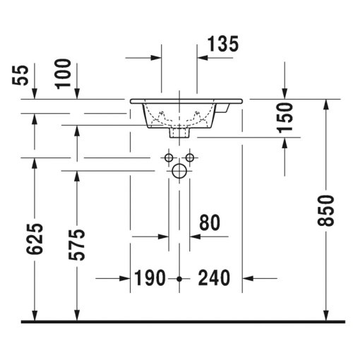 Умывальник Duravit Me by Starck 723430000