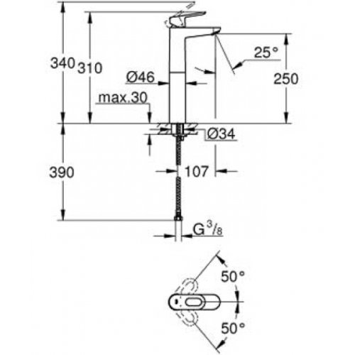 Смеситель Grohe BauLoop 23764000