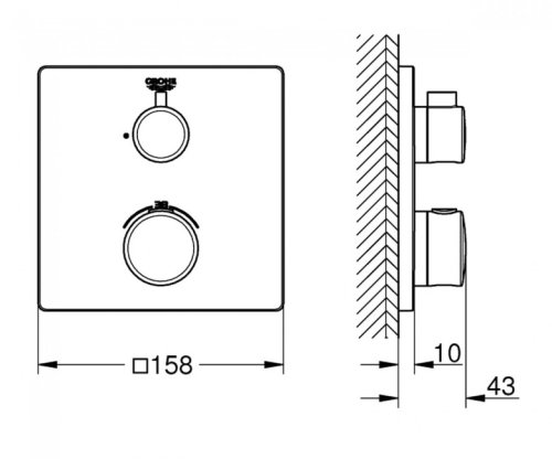 Змішувач прихованого монтажу Grohe Grohtherm 24079000