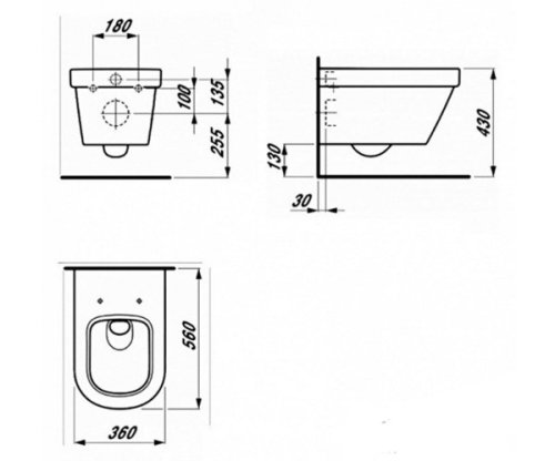 Подвесной унитаз Laufen LB3 H8206800000001