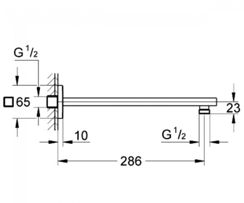 Кронштейн для верхнего душа Grohe Rainshower 27709000
