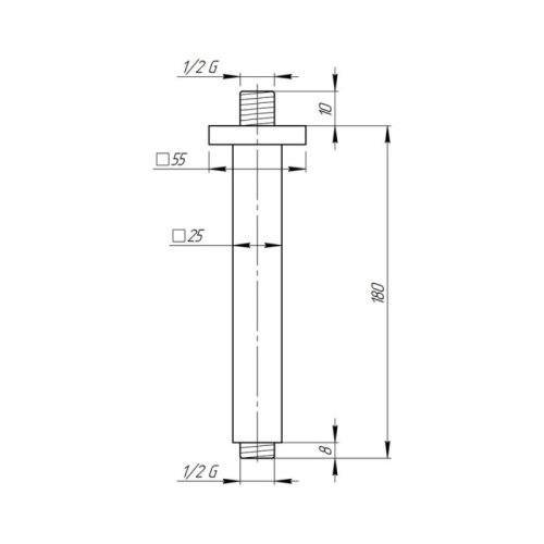 Кронштейн для верхнего душа Q-tap 0013 CRM (QT0013CRM)