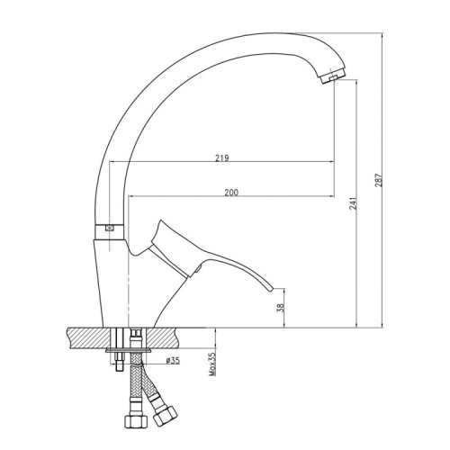 Смеситель для кухни Q-tap Eris WHI 007 (QTERIWHI007)