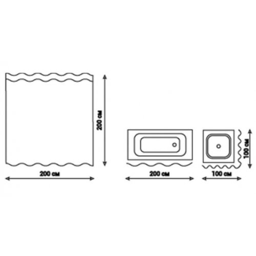 Шторка для ванной Q-tap Tessoro PA11141 200*200 (QTPA11141)