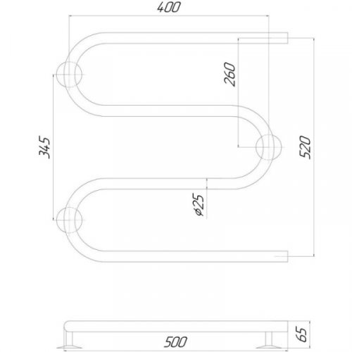 Полотенцесушитель Q-tap Snake (CRM) 500х500 RE (QTSNAKE500500RE)