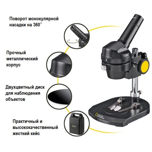 Мікроскоп National Geographic Mono 20x (з кейсом)
