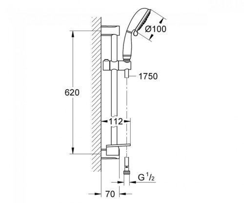 Душевой гарнитур Grohe New Tempesta Rustic 100 26086001