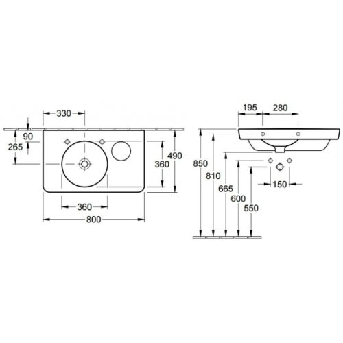 Умывальник Villeroy&Boch Joyce 41078101