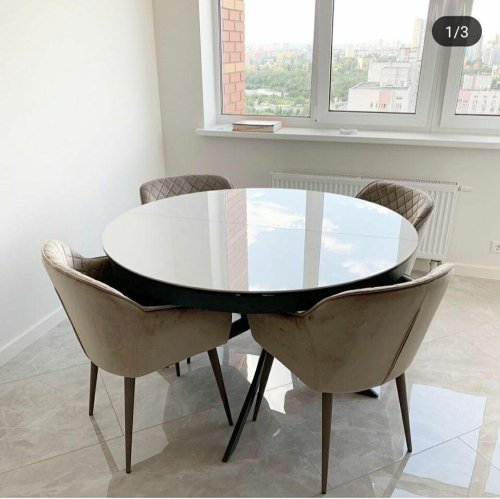 Стол обеденный Nicolas Cambridge Керамика Белый глянец MD000458