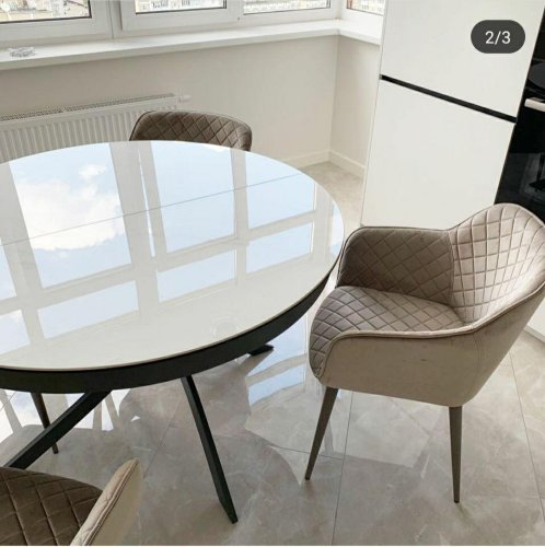 Стол обеденный Nicolas Cambridge Керамика Белый глянец MD000458