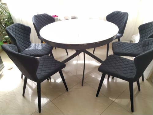 Стол обеденный Nicolas Cambridge Керамика Белый глянец MD000458